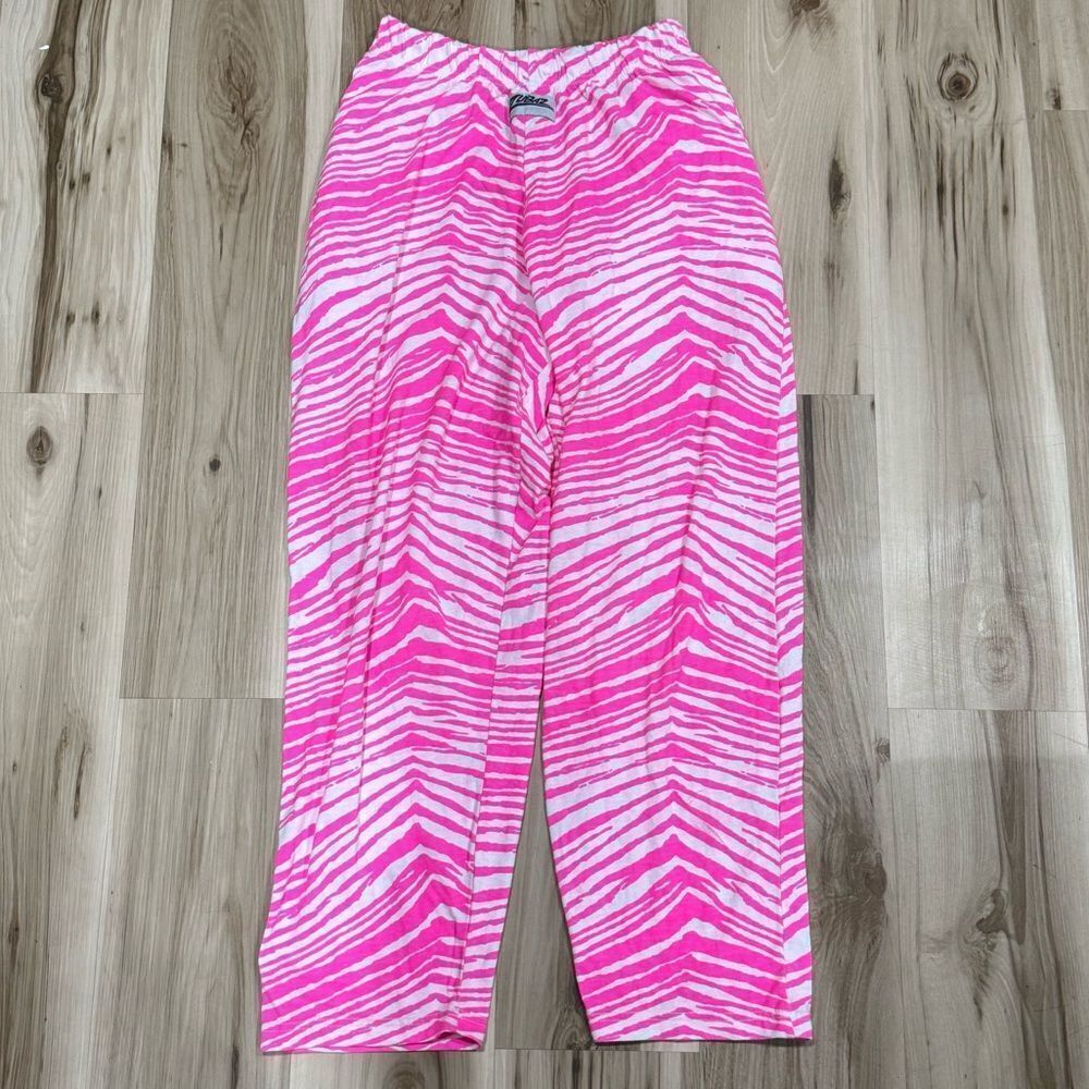Zubaz White Pink Zebra Pants Women’s Small